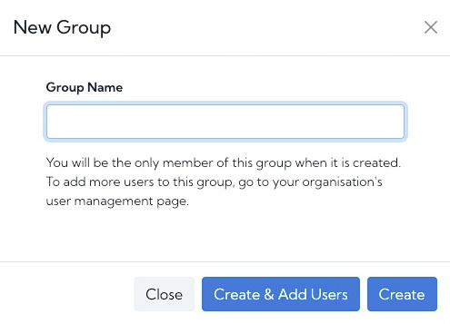 New group UI